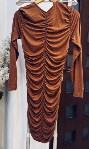 Brown Stretchable Dress - Image 2