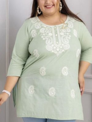 Paisley Embroidered Short Kurti - Image 1
