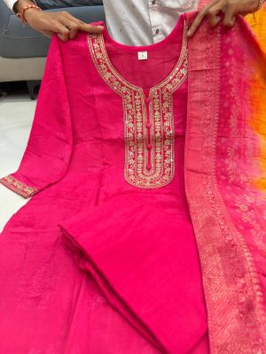 Featuring Beautiful Suit Sets in Banarasi - Image 7