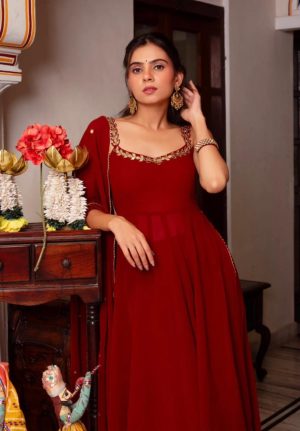 Mirror Work Anarkali Suit - Image 2