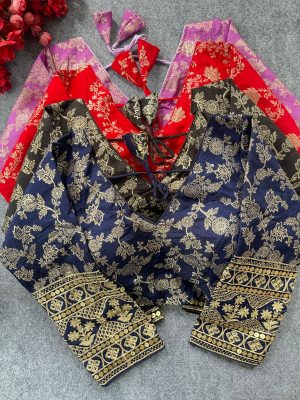 Dola Silk Partywear Blouse - Image 1