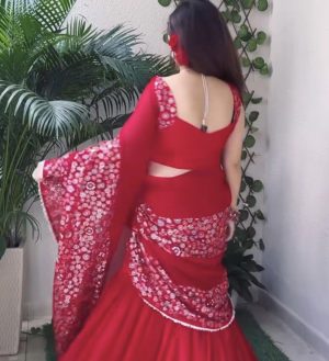 Designer Lehenga saree - Image 4