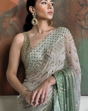 Ombre Couture Saree - Image 4