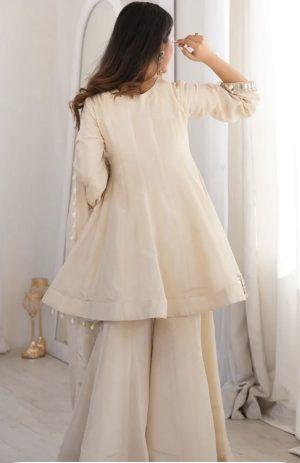 Mirror work Kurti with Sharara & dupatta - Image 5