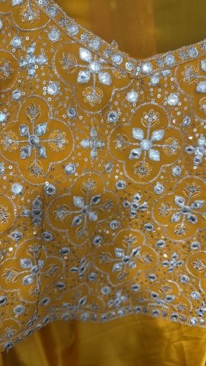Dhoti style skirt and shrug set - Image 2