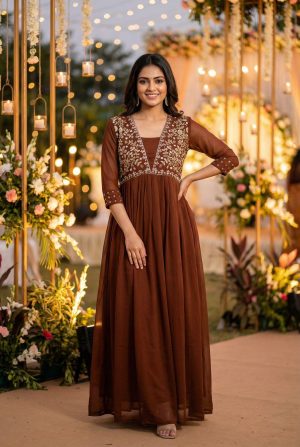 Embroidered Gown - Image 4