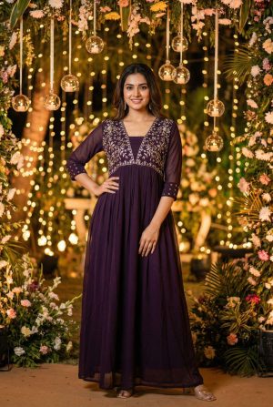 Embroidered Gown - Image 1