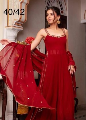 Mirror Work Anarkali Suit - Image 1