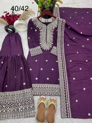 Chinon Silk Sharara Suits Set - Image 1