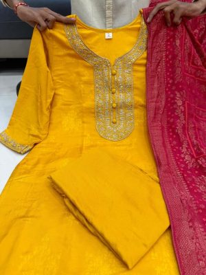 Featuring Beautiful Suit Sets in Banarasi - Image 8