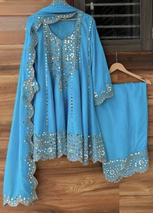 Flared Shirt with Farshi Salwar - Image 8