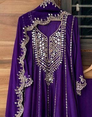 Flared Shirt with Farshi Salwar - Image 15