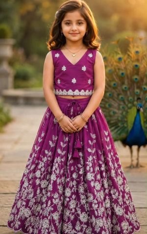 Embroidered Thread-Work Lehenga - Image 2