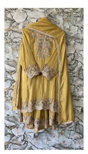 Embroidered Chinon Sharara - Image 4