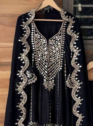 Flared Shirt with Farshi Salwar - Image 17