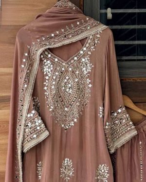 Shimmer Tissue Sharara Suit - Image 6