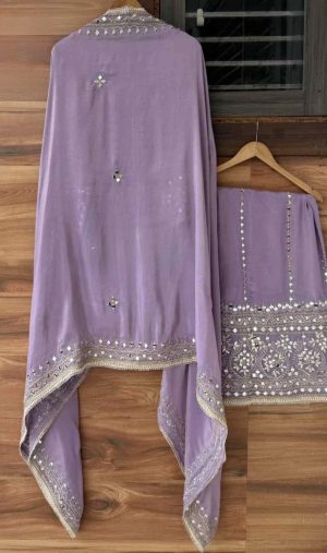 Shimmer Tissue Sharara Suit - Image 11