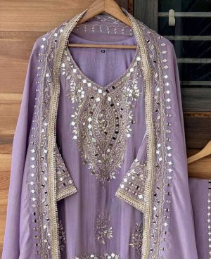 Shimmer Tissue Sharara Suit - Image 10