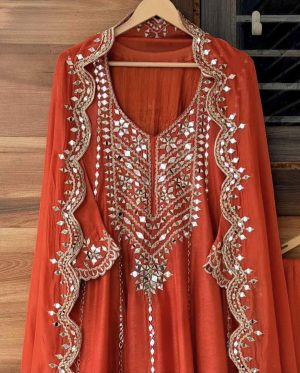 Flared Shirt with Farshi Salwar - Image 13