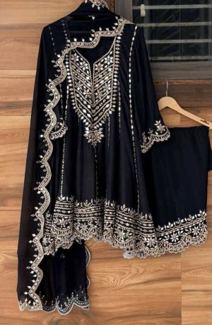 Flared Shirt with Farshi Salwar - Image 7