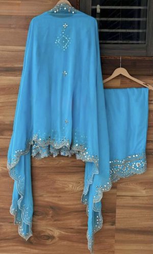 Flared Shirt with Farshi Salwar - Image 10