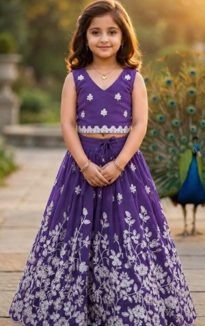 Embroidered Thread-Work Lehenga - Image 3