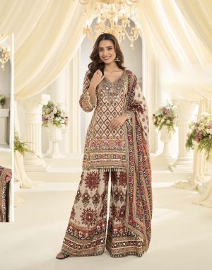 Elegant Palazzo Set Woven in Tradition - Image 3