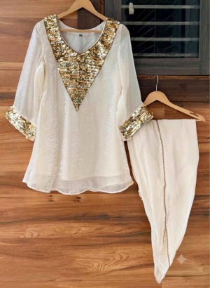 Embroidered Shirt with Tulip Pants - Image 5