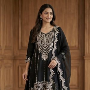 Flared Shirt with Farshi Salwar - Image 1