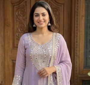 Shimmer Tissue Sharara Suit - Image 1