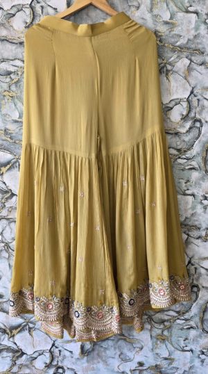 Embroidered Chinon Sharara - Image 5