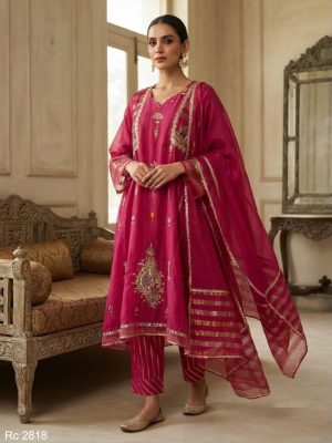 Mul Chanderi 3-Piece Suit - Image 2