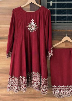 Flared Shirt with Farshi Salwar - Image 12