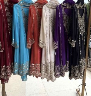 Flared Shirt with Farshi Salwar - Image 2