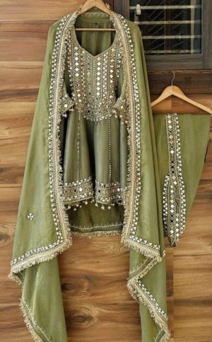 Tissue Shirt with Dhoti Pants - Image 3