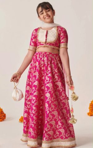 Zari Brocade Lehenga Choli Set - Image 2