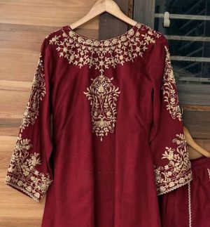 Raw Silk Designer Sharara - Image 18