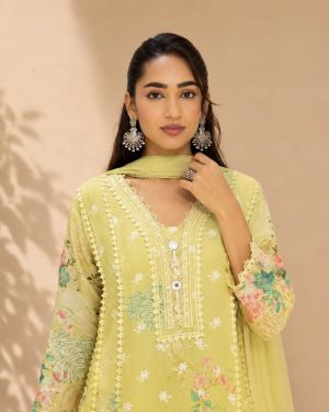 Floral Mul Chanderi Anarkali - Image 2