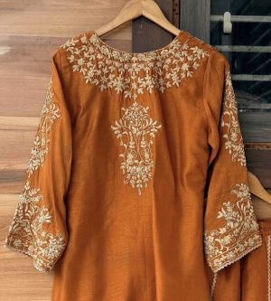 Raw Silk Designer Sharara - Image 16