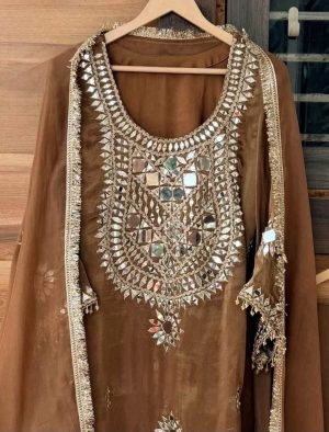 Shimmering Elegance with Mirror-Work Charm - Image 15