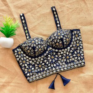 Beautiful Handwork Mirror Blouse - Image 3
