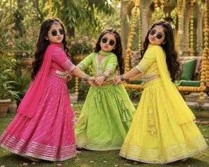 Bright & Beautiful Leheriya Outfit - Image 5