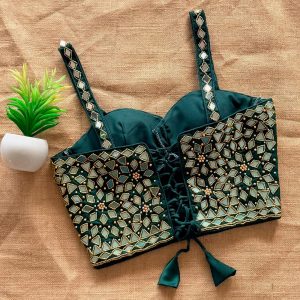Beautiful Handwork Mirror Blouse - Image 13