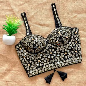 Beautiful Handwork Mirror Blouse - Image 5