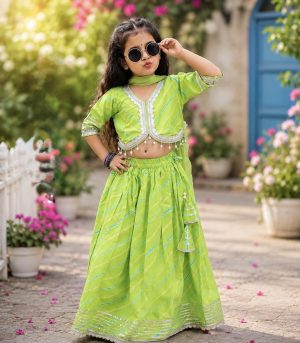 Bright & Beautiful Leheriya Outfit - Image 4