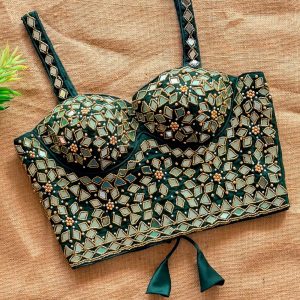 Beautiful Handwork Mirror Blouse - Image 12