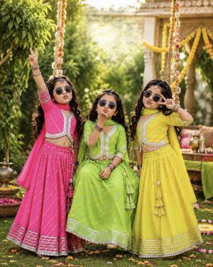 Bright & Beautiful Leheriya Outfit - Image 1