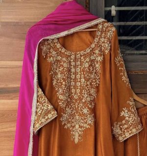 Raw Silk Designer Sharara - Image 15
