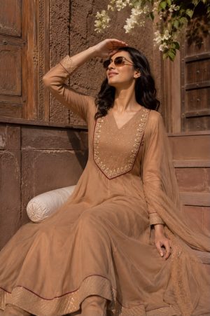 Mul Chanderi Anarkali - Image 2