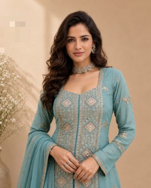 Elegant Simar Silk Sharara - Image 6